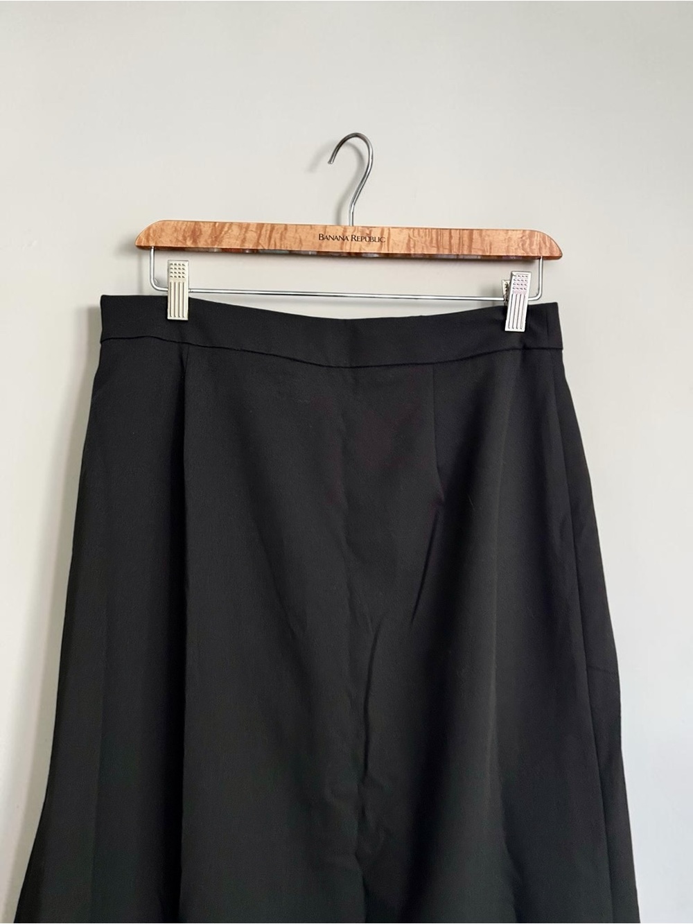 Marcella NYC Black Asymmetrical Seam Maxi Skirt Size Medium Minimalist - Picture 7 of 10